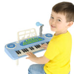 Keyboard-dla-dzieci-pianinko-interaktywne-organki-37-klawiszy-mikrofon-statyw-niebieskie-173067