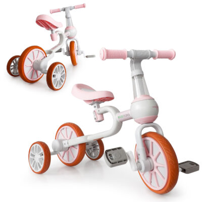 Balance bike 4in1 Pedals Side wheels pink ECOTOYS
