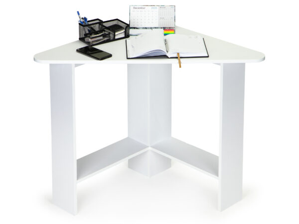 Modern white corner computer desk