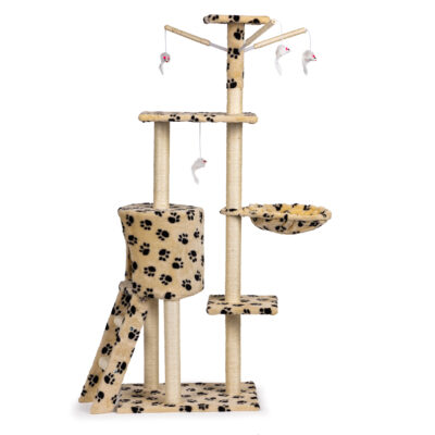 Cat Scratching Post Tree with House and Bed 138 cm XL Petsi