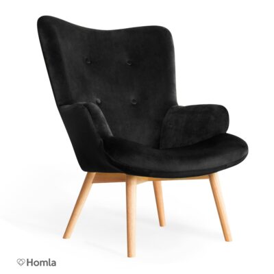 Armchair | MOSS | velour black | 70x95 cm | SS22 921364