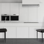 White kitchen interior with island