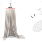 KX6104 Baldachim kurtyna namiot tipi wiszący różowy 3