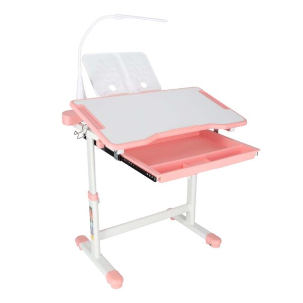 Biurko-dzieciece-szkolne-regulowane-krzeslo-lampka-LED-USB-rozowe-175617 Biurko-dzieciece-szkolne-regulowane-krzeslo-lampka-LED-USB-rozowe-175617
