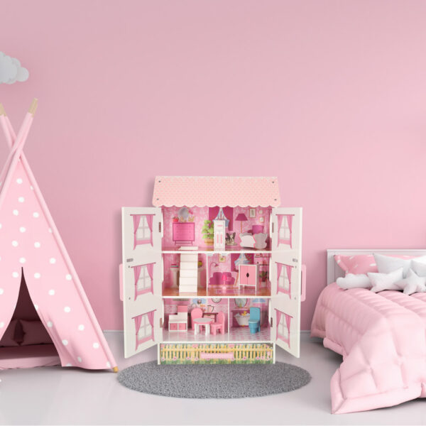Domek-dla-lalek-drewniany-Lulilo-Papilio-rozowy-80cm-165962 Domek-dla-lalek-drewniany-Lulilo-Papilio-rozowy-80cm-165962