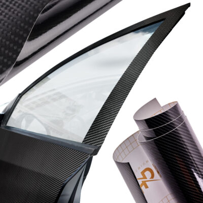 Карбон 5D рулонная пленка черная 1.52x18м