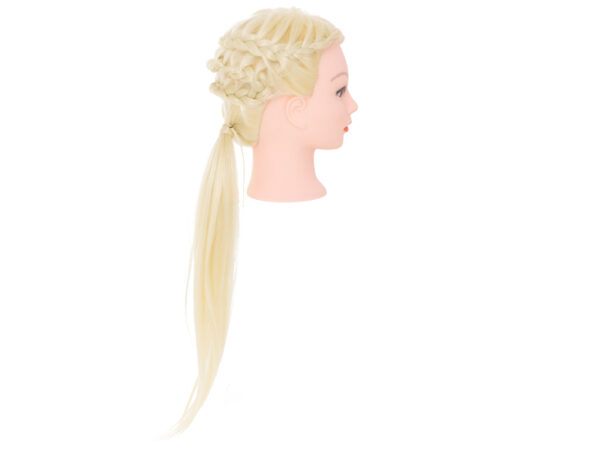 Hairdresser training head natural blonde hair