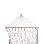 KX3957_1 Hamak ogrodowy boho siatka frędzle leżak wiszący mak