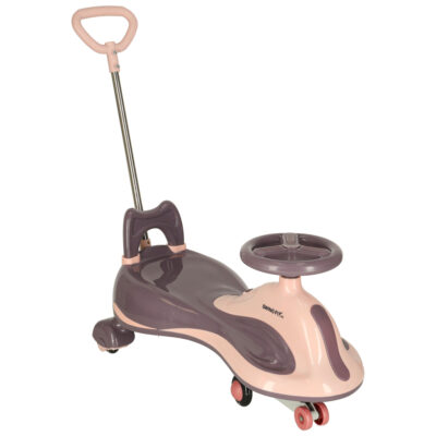 Гравитационный самокат LED Swing FIX S2 с ручкой фиолетовый макс 100 кг