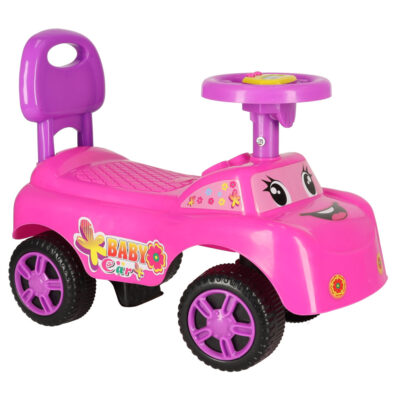 Push car ride smiling car with horn pink