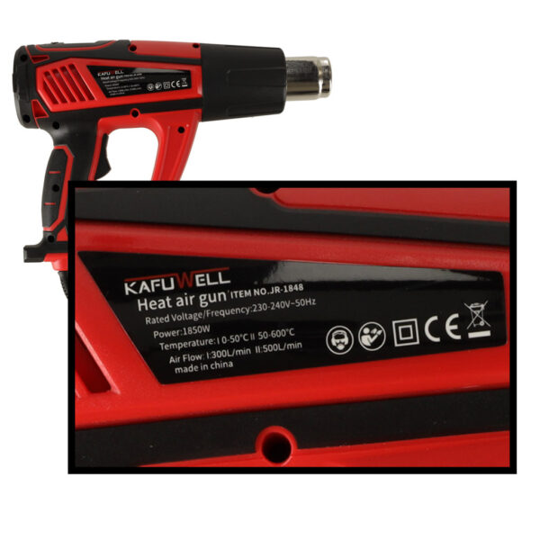 KAFUWELL-Opalarka-elektryczna-z-regulacja-tempratury-0-600-st-C-przeplyw-powietrza-300-500-l-min-4-wymienne-koncowki-1850W-154650 KAFUWELL-Opalarka-elektryczna-z-regulacja-tempratury-0-600-st-C-przeplyw-powietrza-300-500-l-min-4-wymienne-koncowki-1850W-154650