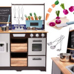 KX6286 Kuchnia drewniana MDF z akcesoriami LOFT 96cm 1-2