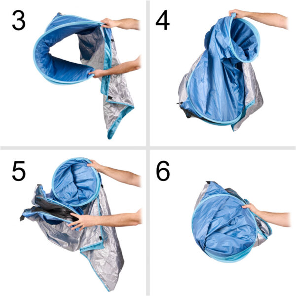 KX3266 Namiot plażowy ogrodowy samorozkładający niebieski 6 KX3266 Namiot plażowy ogrodowy samorozkładający niebieski 6