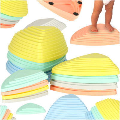 Сенсорная дорожка речные камни для тренировки равновесия пол лава играть 11 элементов пастель