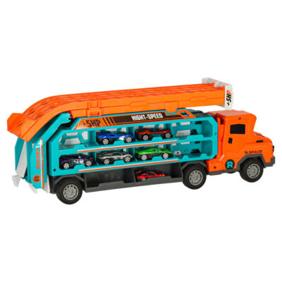 Car trailer transporter track slide for cars orange