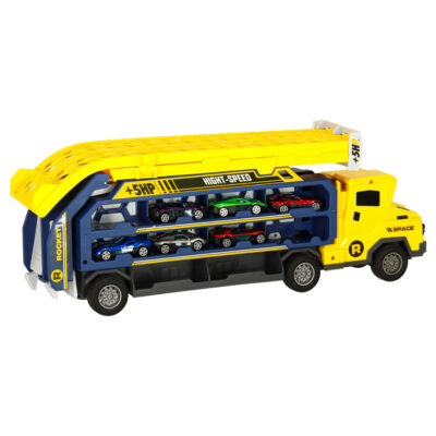 Car trailer transporter track slide for cars yellow