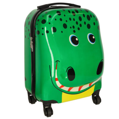 Travel suitcase for children hand luggage on wheels crocodile