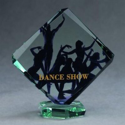 Стеклянный кубок и футляр LuxorJet с цветной печатью