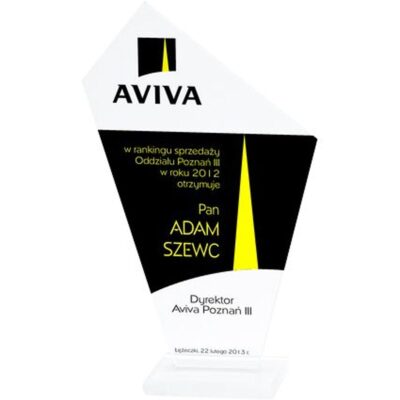 Стеклянный кубок с гравировкой + заливка краской