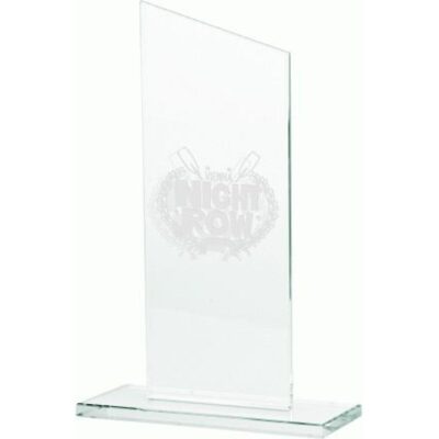 Engraved glass trophy