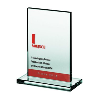 "Engraved glass trophy + paint filling Engraved glass trophy + paint filling "