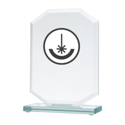 Engraved glass trophy