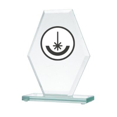 Engraved glass trophy