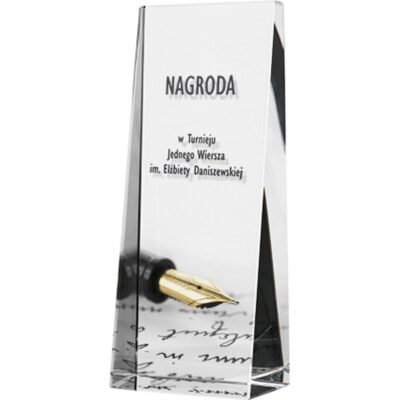 Стеклянный кубок с цветной печатью LuxorJet, гравировкой и заливкой чернилами и футляр