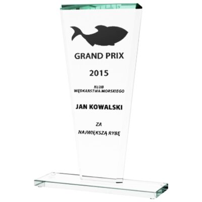 Стеклянный кубок с гравировкой + заливка краской