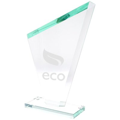 Engraved glass trophy