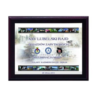 Plastic diploma with color touch laminate