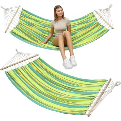 2 PERSON GARDEN HAMMOCK 200X150CM WITH ROD 1052724