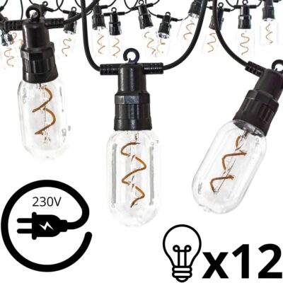 ГИРЛЯНДА 12LED СПИРАЛЬ 6,3 М 230V