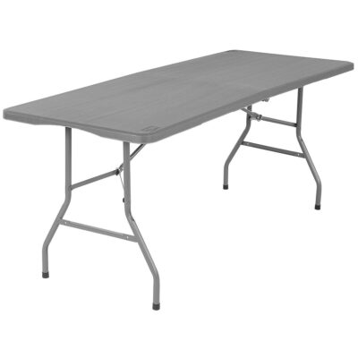 CATERING TABLE FOLDING IN CASE 180x70CM MAX.100KG GREY