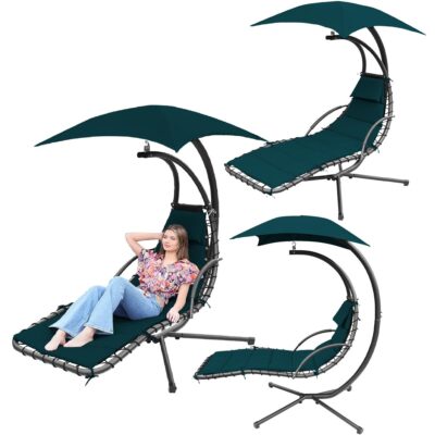 ROCKING CHAIR SWING WITH UMBRELLA LISBON TURQUOISE