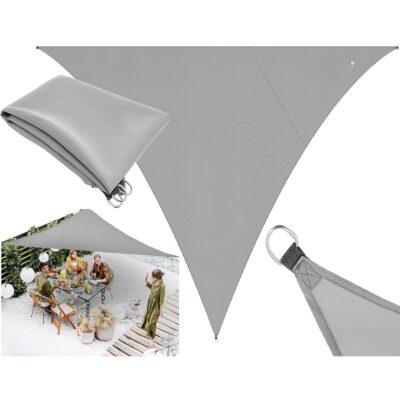 GARDEN TRIANGLE SUNSHADE SAIL 3X3X2M GREY