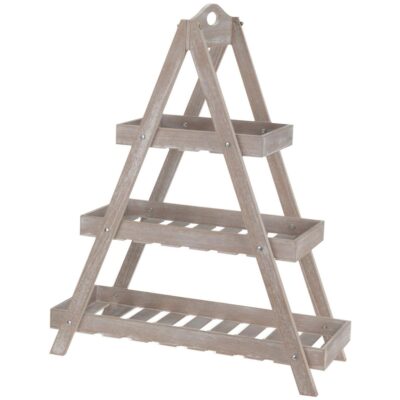 WOODEN FOLDING FLOWERBED 3 SHELVES