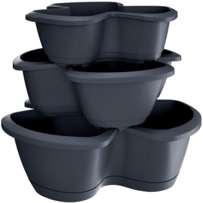 VERTICAL GARDEN CASCADE POT - ANTHRACITE