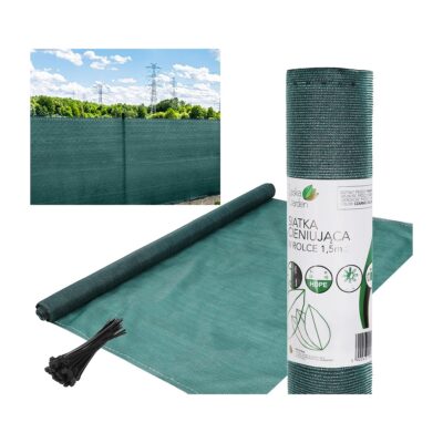 SHADE NET 140G/M2 1.5X25M DARK GREEN