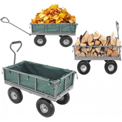 GARDEN CART WHEELBARROW TRAILER 270KG