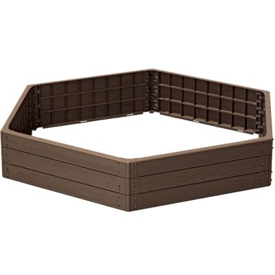 GARDEN BED BED EDGING BASE WOOD 6 ELEMENTS RUSTIC BRICK