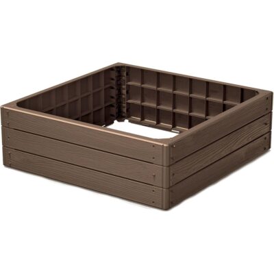 GARDEN BED BED EDGING BASE WOOD 4 ELEMENTS RUSTIC BRICK