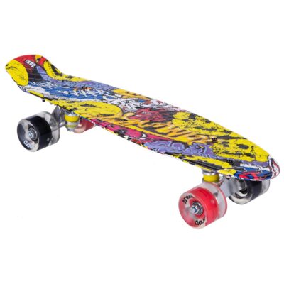 PLASTIC SKATEBOARD 22 INCHES ENERO GRAFFITI LED 1030869