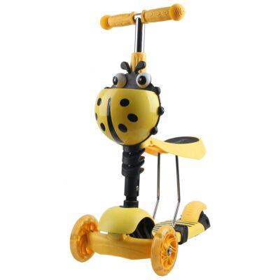 BALANCE SCOOTER RIDE 3IN1 ENERO LADYBUG YELLOW