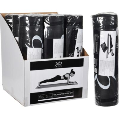 Yoga mat NBR BLACK 10MM 183x58CM XQMAX