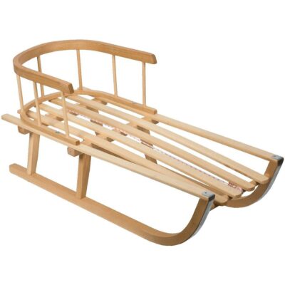WOODEN SLED NINA WITH BACKREST