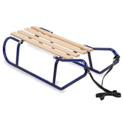 METAL SLEIGH SLED 2 PERSON BLUE