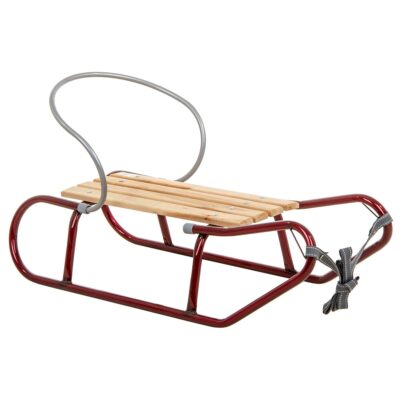 TOMEK METAL SLED WITH BACKREST MAROON