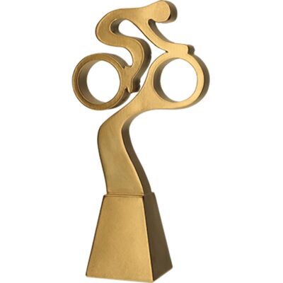 Cast figurine - Gold line cycling