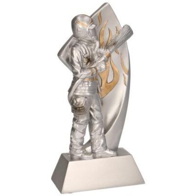 Cast figurine - firefighting